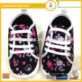 2015 jolie bord de coton imprimé floral en gros chaussures fantaisie pour bébé